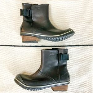 Sorel Slimpack black leather waterproof riding boots